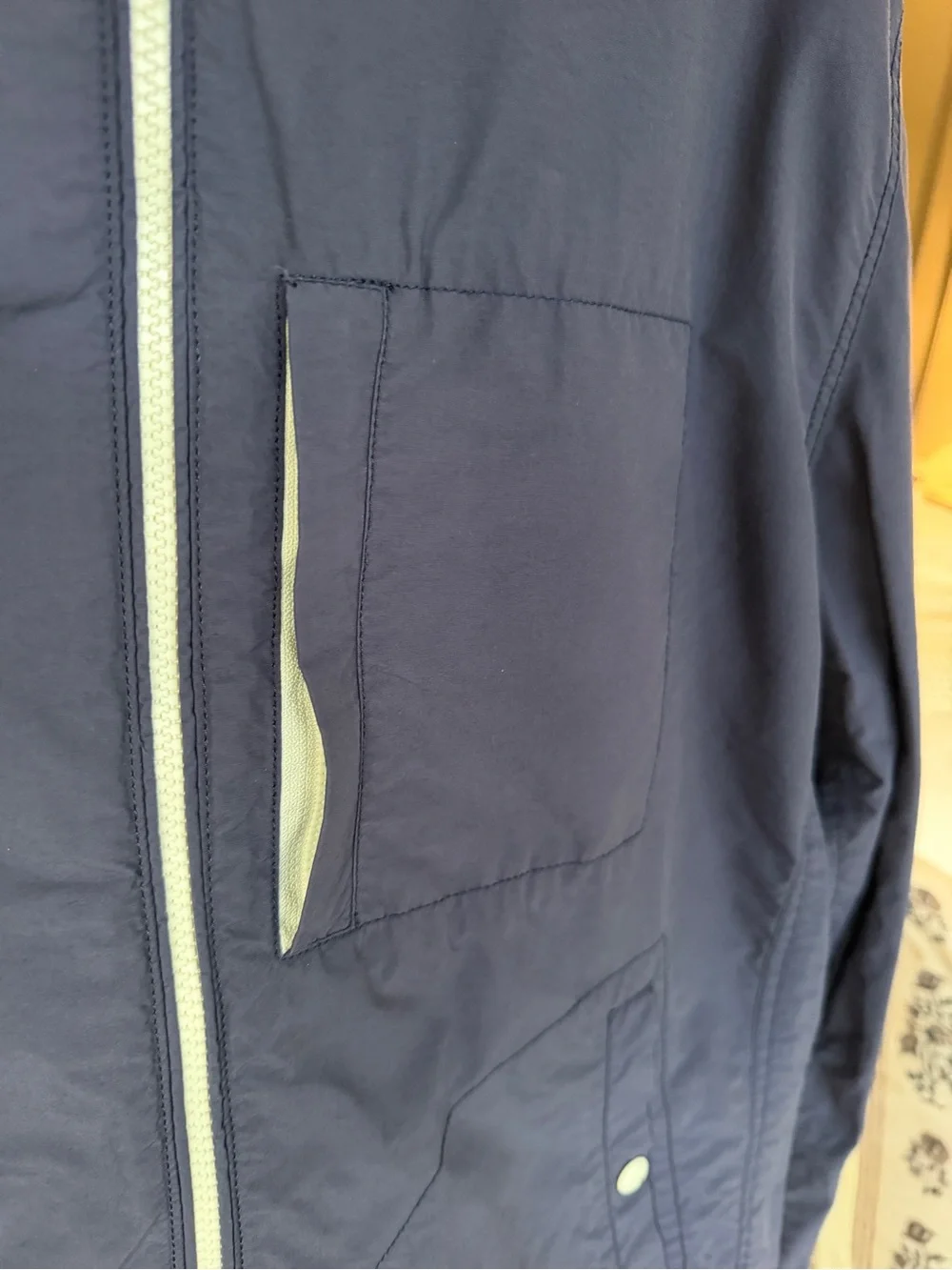 J.Crew Mercantile Men’s Large Navy Hooded Lightweight Utility Jacket Windbreaker